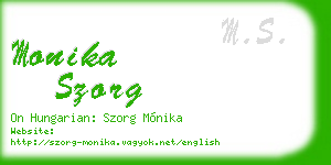 monika szorg business card